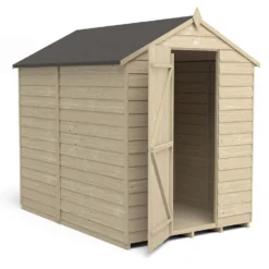 Forest 7 X 5ft Overlap Pressure Treated Apex Shed - No Window Incl. Installation -Elise Bloom 12833311 5414833205169832
