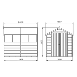 Forest 6 X 4ft Overlap Pressure Treated Apex Shed - Double Door 4 Windows - Incl. Installation 18 Forest 6 X 4ft Overlap Pressure Treated Apex Shed - Double Door 4 Windows - Incl. Installation -Elise Bloom 12833313 1394833202169952