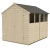 Forest 6 X 4ft Overlap Pressure Treated Apex Shed - Double Door 4 Windows - Incl. Installation 2 Forest 6 X 4ft Overlap Pressure Treated Apex Shed - Double Door 4 Windows - Incl. Installation -Elise Bloom 12833313 4474831964911200