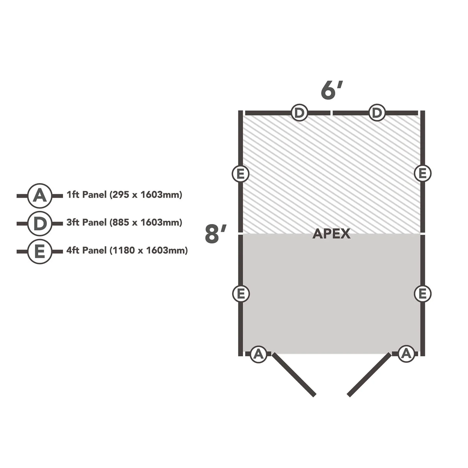 Forest 8 X 6ft Overlap Pressure Treated Apex Shed - Double Door No Windows - Incl. Installation 10 Forest 8 X 6ft Overlap Pressure Treated Apex Shed - Double Door No Windows - Incl. Installation - Image 8