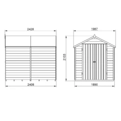 Forest 8 X 6ft Overlap Pressure Treated Apex Shed - Double Door No Windows - Incl. Installation 16 Forest 8 X 6ft Overlap Pressure Treated Apex Shed - Double Door No Windows - Incl. Installation -Elise Bloom 12833315 8344833201667164