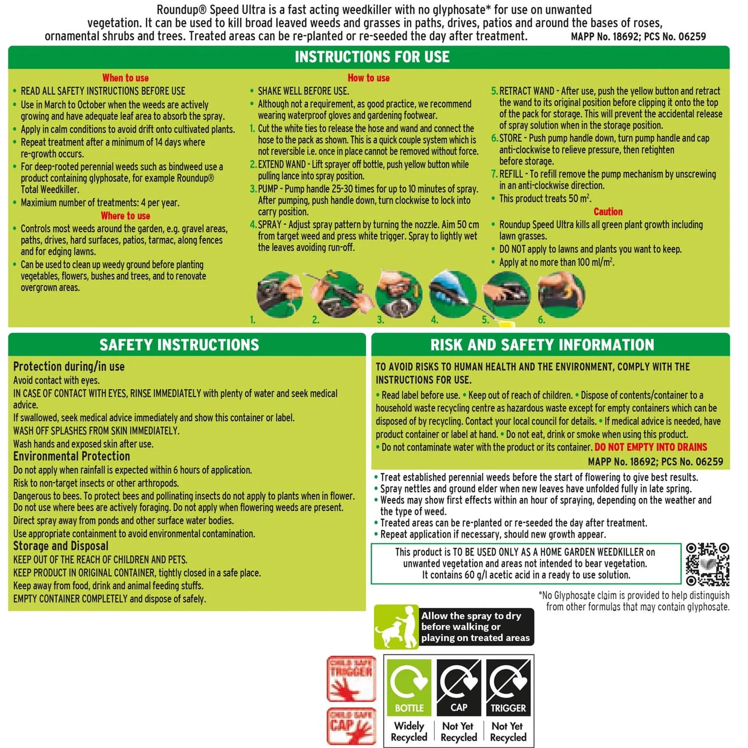 Roundup Speed Ultra Ready To Use Pump N Go Weedkiller - 5L 4 Roundup Speed Ultra Ready To Use Pump N Go Weedkiller - 5L - Image 2