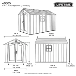 Lifetime 8x12.5 Ft Rough Cut Outdoor Storage Shed 21 Lifetime 8x12.5 Ft Rough Cut Outdoor Storage Shed -Elise Bloom 12836583 4874833208914849