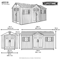 Lifetime 15x8 Ft Rough Cut Dual Entry Outdoor Storage Shed 21 Lifetime 15x8 Ft Rough Cut Dual Entry Outdoor Storage Shed -Elise Bloom 12836588 1135012583953943