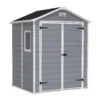 Keter Manor 6 X 5ft Outdoor Plastic Garden Storage Shed - Grey -Elise Bloom 12840570 1255036178179955