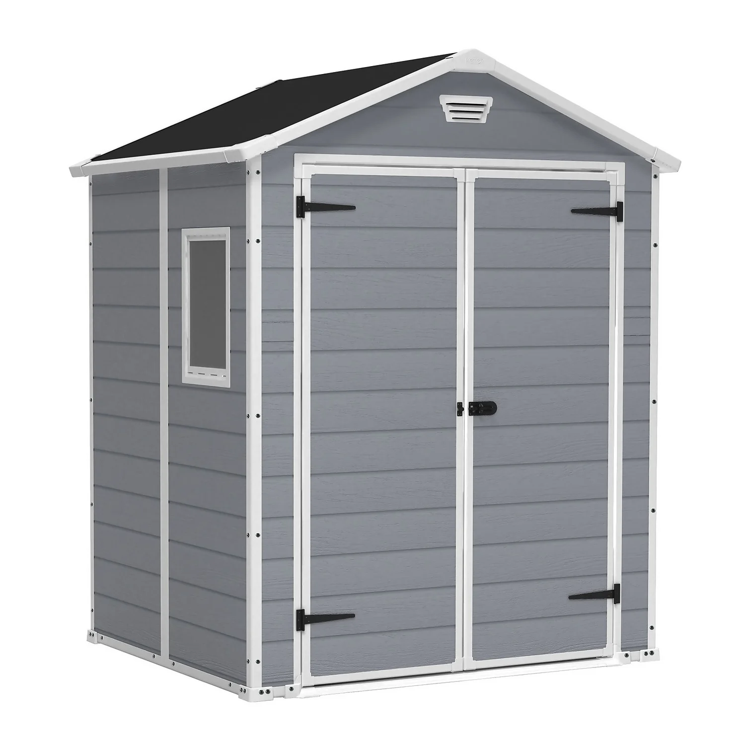 Keter Manor 6 X 5ft Outdoor Plastic Garden Storage Shed - Grey 3 Keter Manor 6 X 5ft Outdoor Plastic Garden Storage Shed - Grey