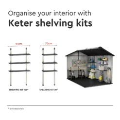 Keter Oakland 7.5 X 11ft Outdoor Garden Apex Storage Shed - Grey 20 Keter Oakland 7.5 X 11ft Outdoor Garden Apex Storage Shed - Grey -Elise Bloom 12840580 1505036179792632