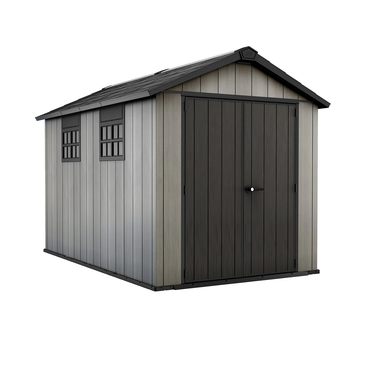 Keter Oakland 7.5 X 11ft Outdoor Garden Apex Storage Shed - Grey 3 Keter Oakland 7.5 X 11ft Outdoor Garden Apex Storage Shed - Grey