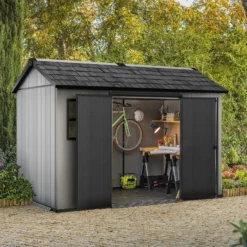Keter Oakland 11 X 7.5ft Outdoor Garden Apex Storage Shed - Grey 14 Keter Oakland 11 X 7.5ft Outdoor Garden Apex Storage Shed - Grey -Elise Bloom 12840588 2825036179562211