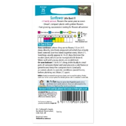 Mr. Fothergill's Sunflower Little Dorrit F1 Seeds -Elise Bloom 12840625 4244833223605411