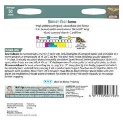 Mr. Fothergill's Runner Bean Stringless Enorma (Phaseolus Coccineus) Seeds -Elise Bloom 12845003 5244833196629012