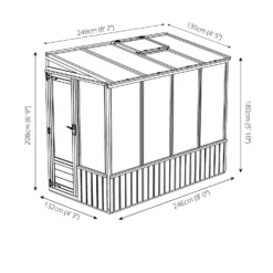 Country Living Southwell 8 X 4ft Premium Lean To Greenhouse Painted + Installation - Thorpe Towers 13 Country Living Southwell 8 X 4ft Premium Lean To Greenhouse Painted + Installation - Thorpe Towers -Elise Bloom 12876015 6364843879586487