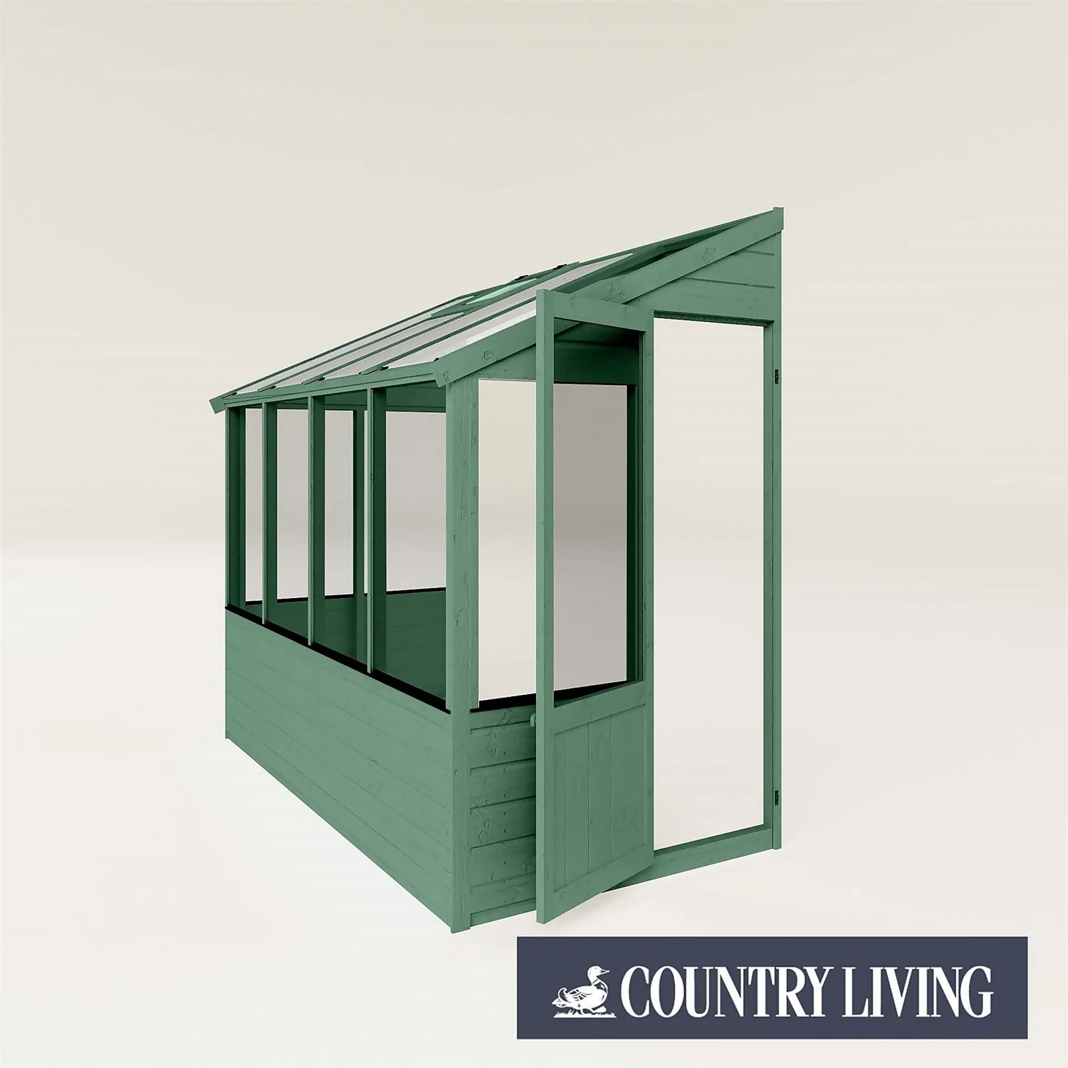 Country Living Langford 8 X 4ft Traditional Lean Too Greenhouse Painted + Installation - Aurora Green 3 Country Living Langford 8 X 4ft Traditional Lean Too Greenhouse Painted + Installation - Aurora Green