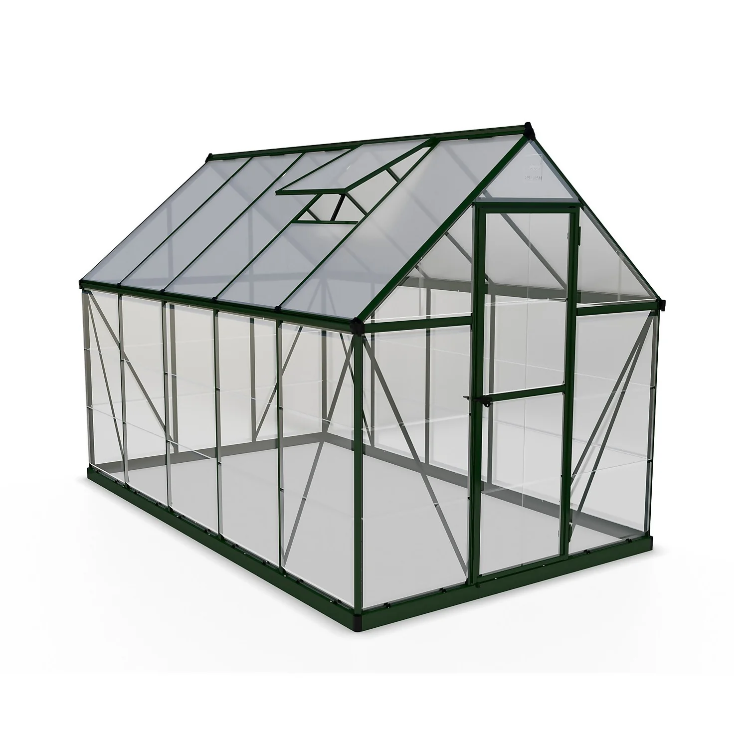 Palram Canopia Hybrid 6 X 10ft Green Greenhouse 3 Palram Canopia Hybrid 6 X 10ft Green Greenhouse