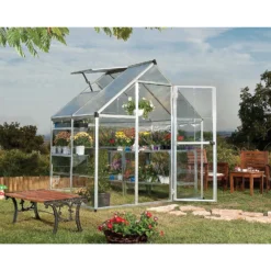 Palram Canopia Hybrid 6 X 4ft Silver Greenhouse 7 Palram Canopia Hybrid 6 X 4ft Silver Greenhouse -Elise Bloom 12877508 1664861123906782