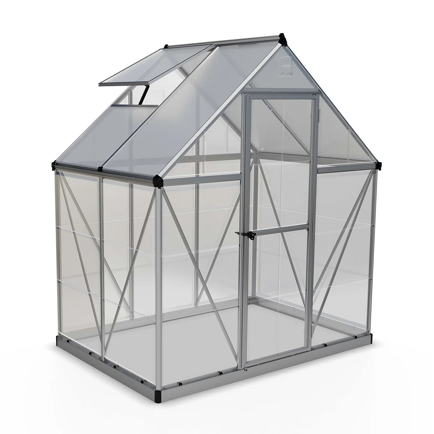 Palram Canopia Hybrid 6 X 4ft Silver Greenhouse 3 Palram Canopia Hybrid 6 X 4ft Silver Greenhouse