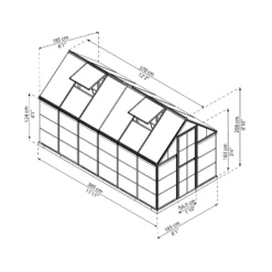 Palram Canopia Hybrid 6 X 12ft Silver Greenhouse 11 Palram Canopia Hybrid 6 X 12ft Silver Greenhouse -Elise Bloom 12877509 1884853167021077
