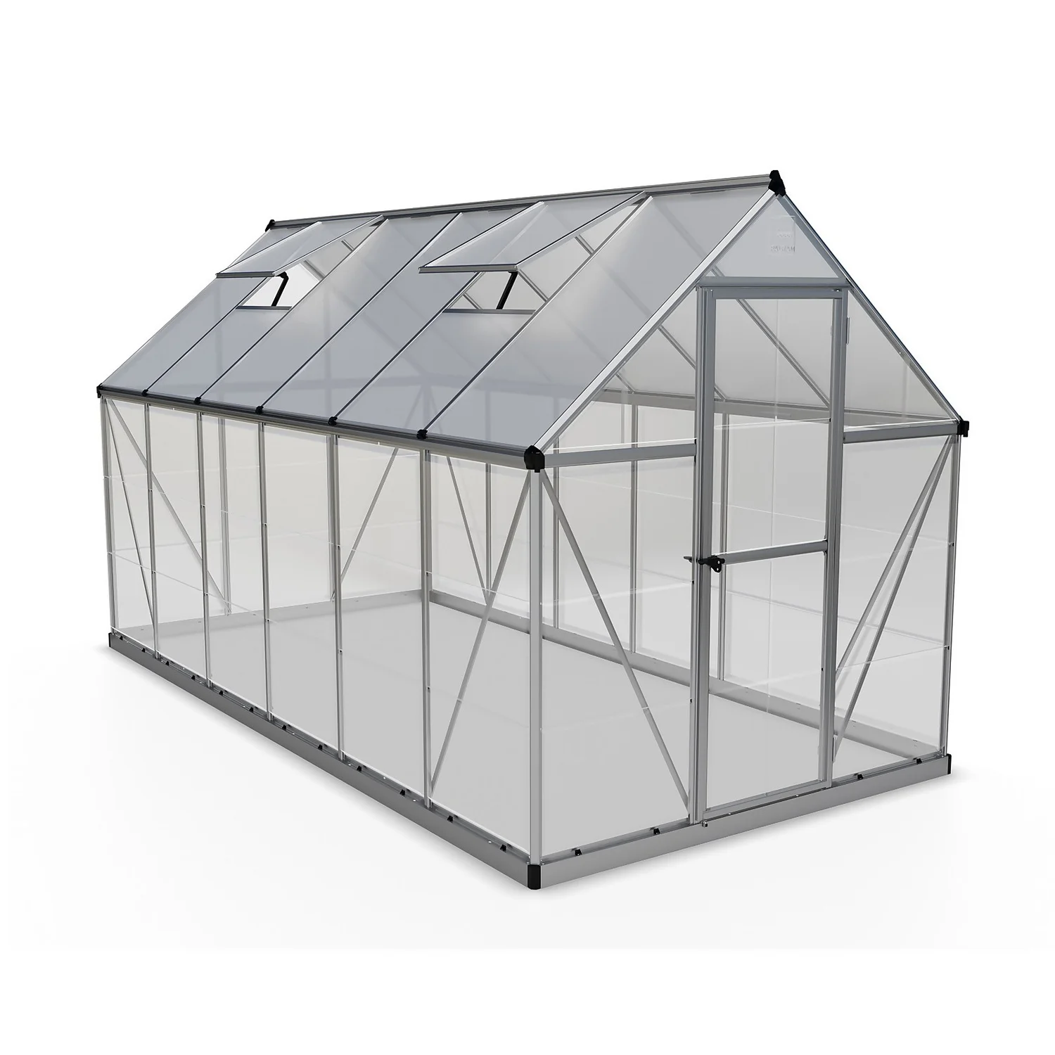 Palram Canopia Hybrid 6 X 12ft Silver Greenhouse 3 Palram Canopia Hybrid 6 X 12ft Silver Greenhouse