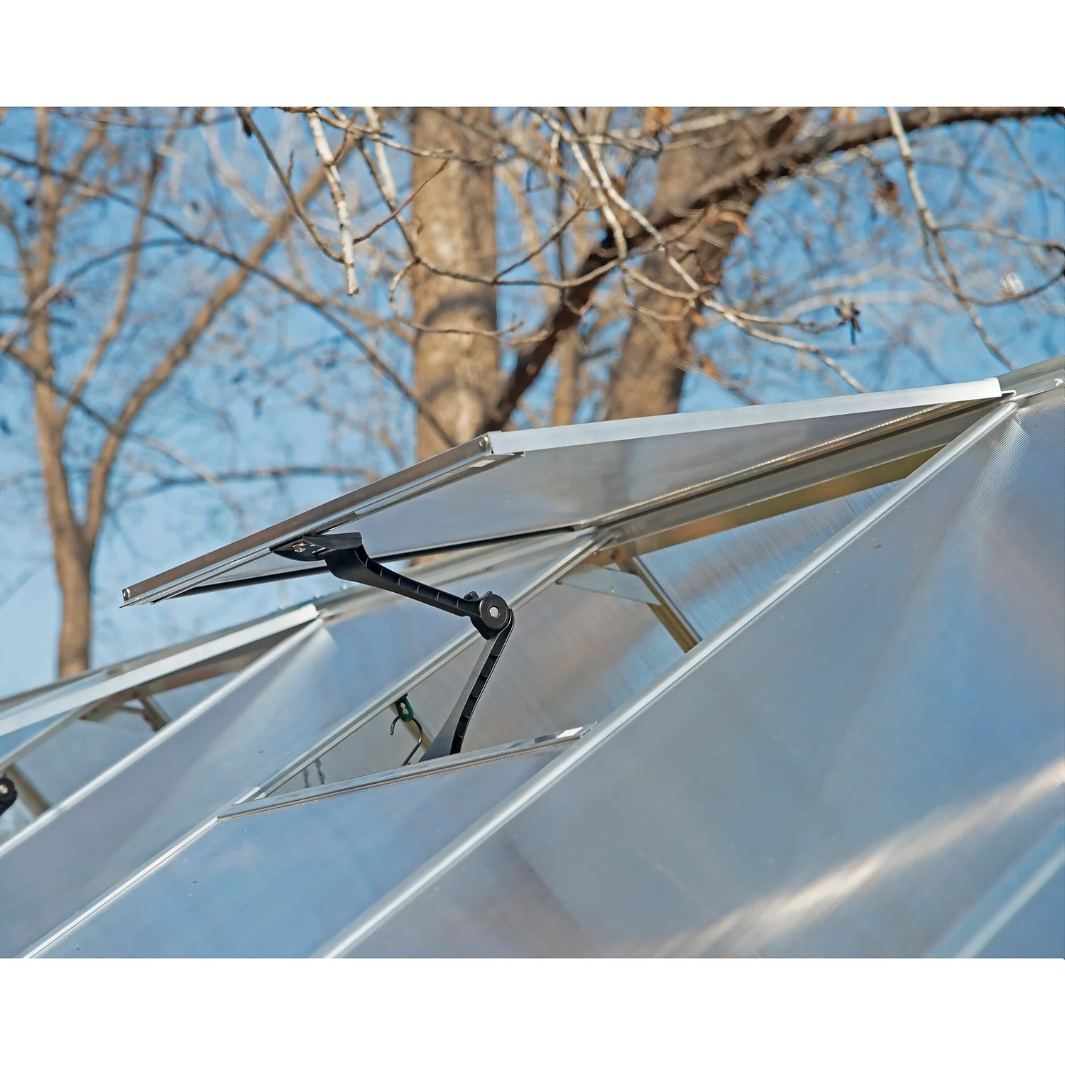 Palram Canopia Hybrid 6 X 6ft Silver Greenhouse 5 Palram Canopia Hybrid 6 X 6ft Silver Greenhouse - Image 3