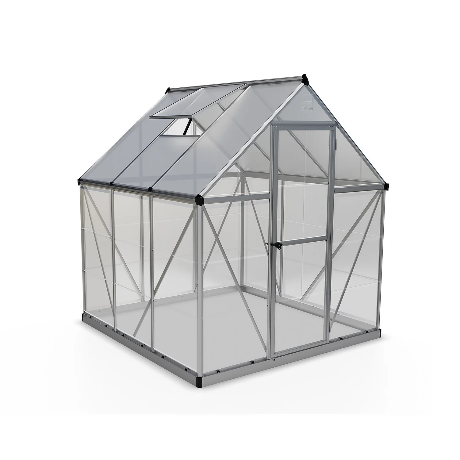 Palram Canopia Hybrid 6 X 6ft Silver Greenhouse 3 Palram Canopia Hybrid 6 X 6ft Silver Greenhouse
