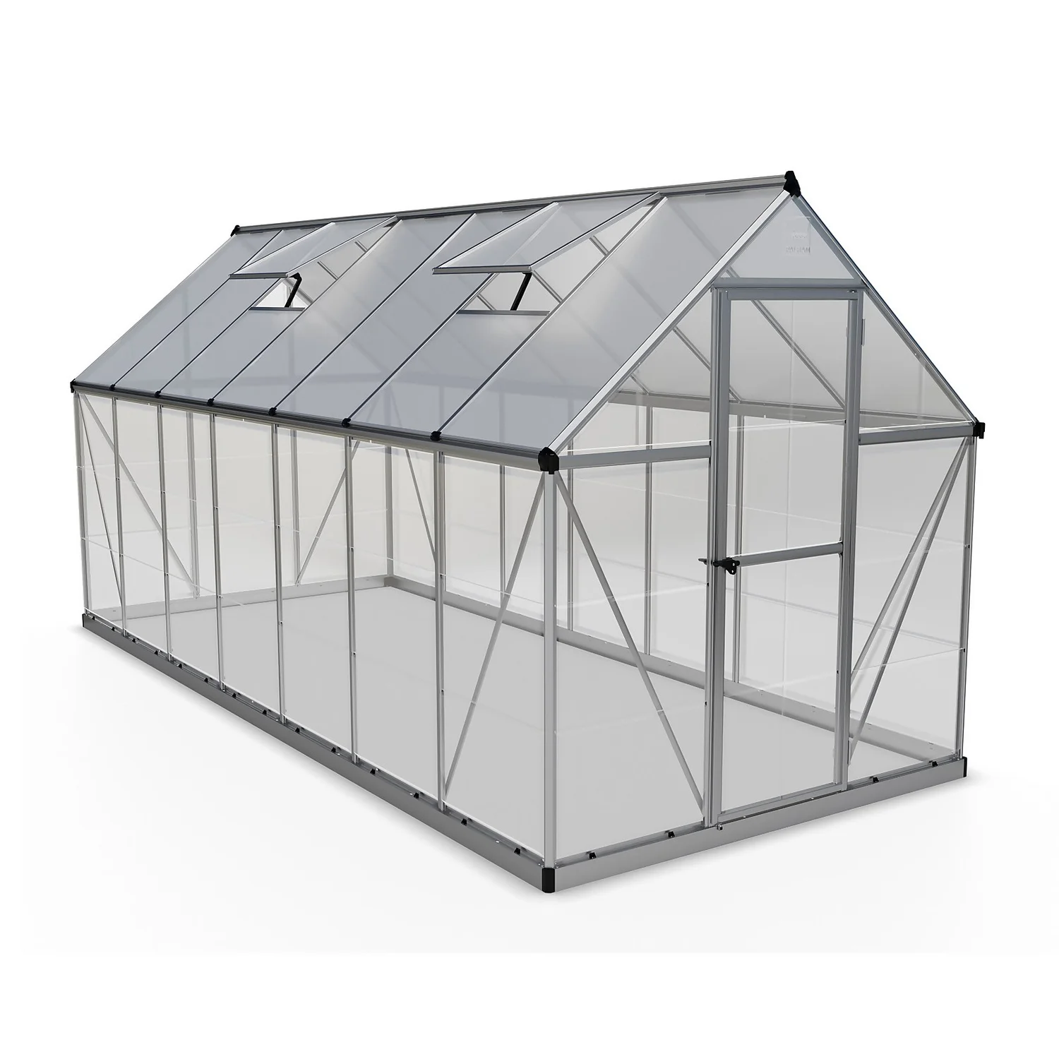 Palram Canopia Hybrid 6 X 14ft Silver Greenhouse 3 Palram Canopia Hybrid 6 X 14ft Silver Greenhouse
