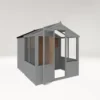 Country Living Grassthorpe 8 X 6ft Traditional Apex Greenhouse Combi Shed Painted + Installation - Thorpe Towers -Elise Bloom 12881652 1884976288282391