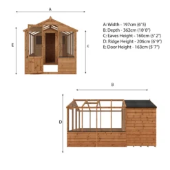 Country Living Grassthorpe 12 X 6ft Traditional Apex Greenhouse Combi Shed Painted + Installation - Thorpe Towers 15 Country Living Grassthorpe 12 X 6ft Traditional Apex Greenhouse Combi Shed Painted + Installation - Thorpe Towers -Elise Bloom 12881653 1694976288466036