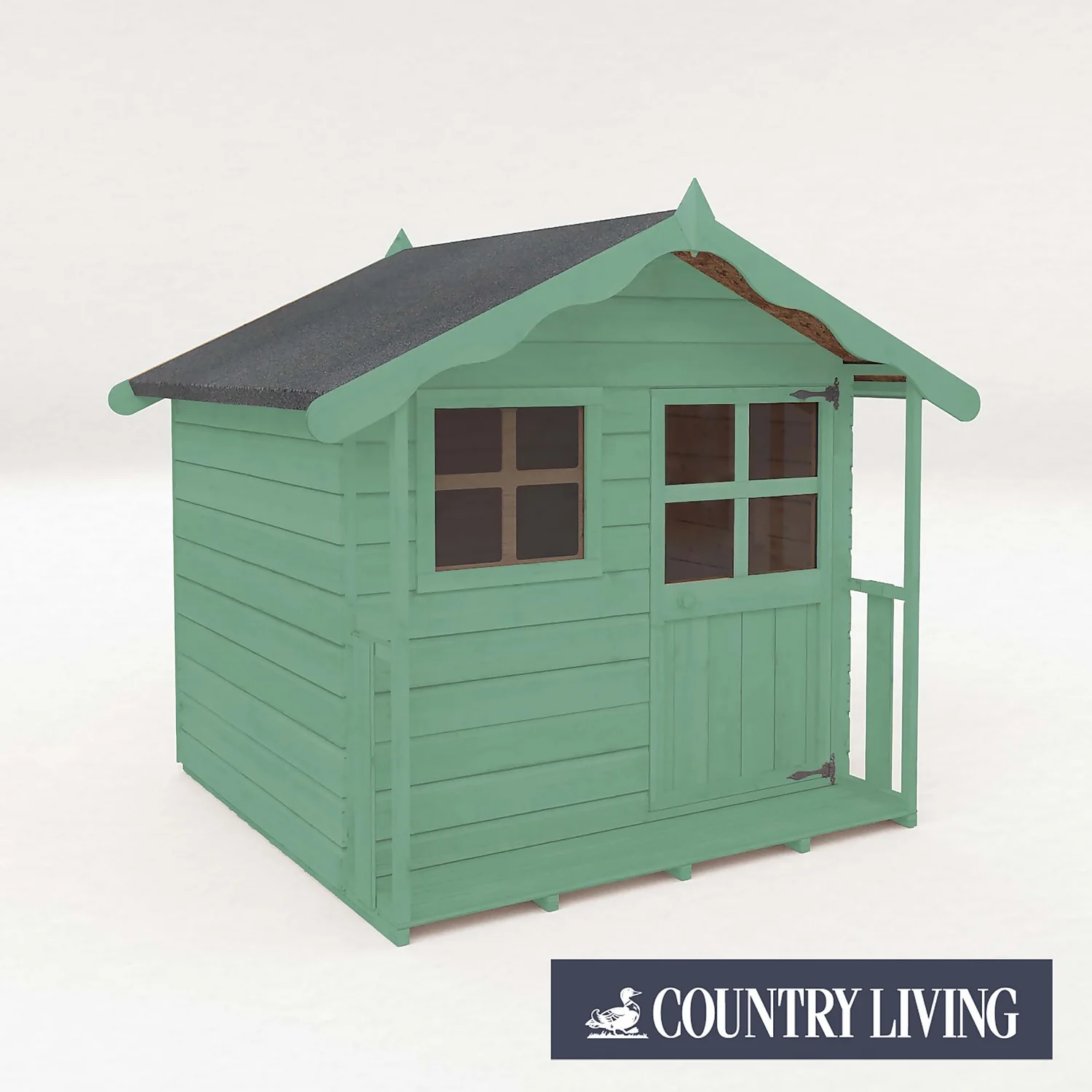 Country Living Wellow Playhouse Painted + Installation - Aurora Green 3 Country Living Wellow Playhouse Painted + Installation - Aurora Green