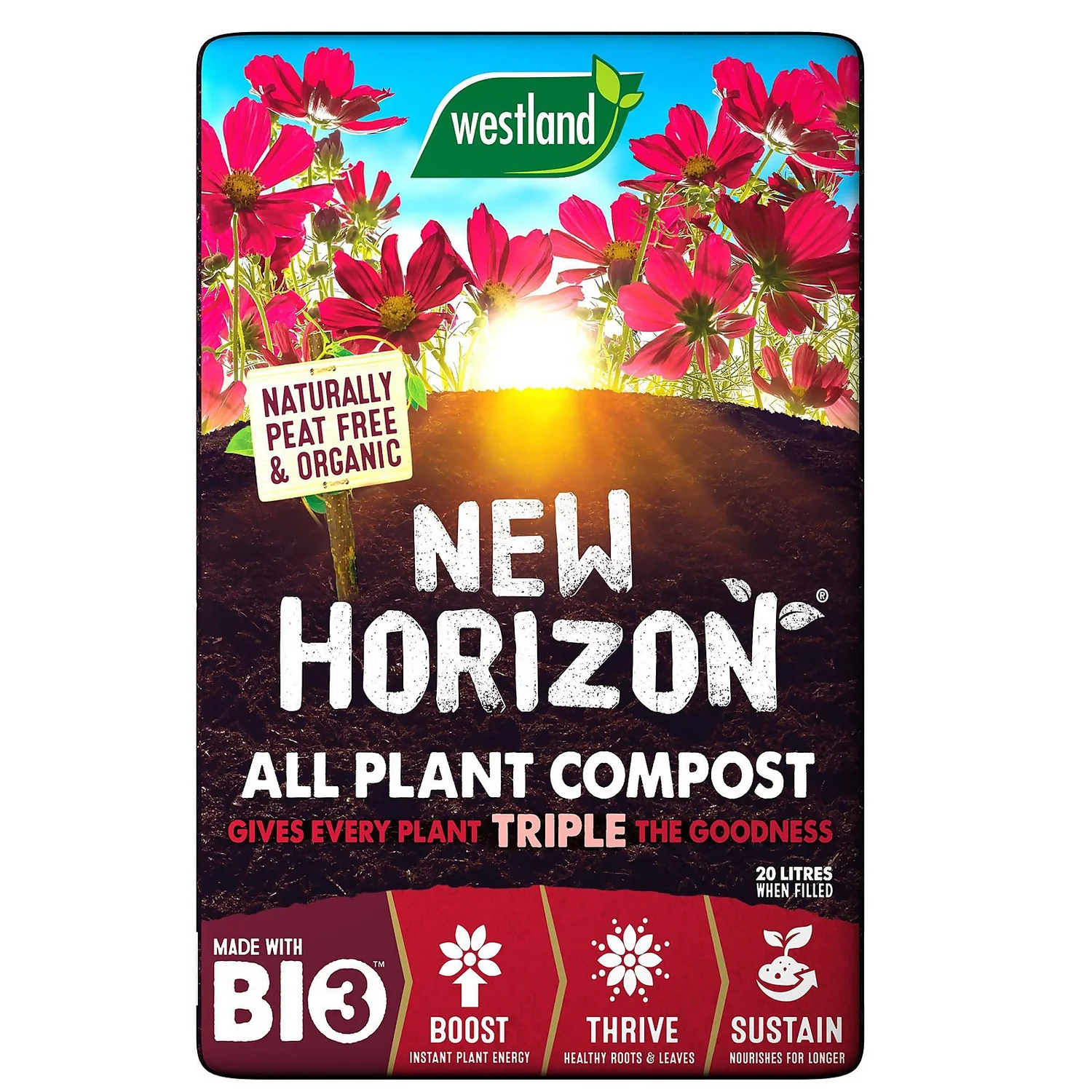 Westland New Horizon Peat Free All Plant Compost Mix - 20L 4 Westland New Horizon Peat Free All Plant Compost Mix - 20L - Image 2