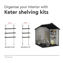Keter Premier 7 X 7ft Outdoor Garden Apex Storage Shed - Grey 19 Keter Premier 7 X 7ft Outdoor Garden Apex Storage Shed - Grey -Elise Bloom 12882034 9065036180642424