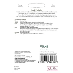 RHS Leek Porbella Seeds 5 RHS Leek Porbella Seeds -Elise Bloom 12882730 2024843574633295