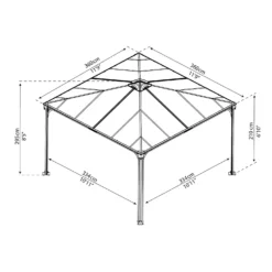Palram - Canopia Palermo 3000 Garden Gazebo -Elise Bloom 12883602 1284857059123592