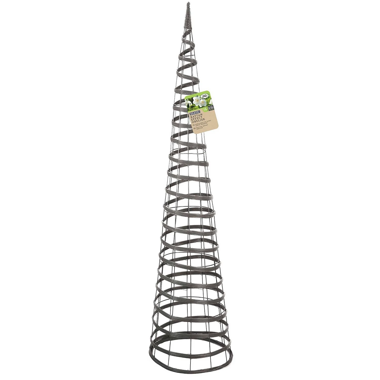 Smart Garden Faux Rattan Obelisk - Slate 3 Smart Garden Faux Rattan Obelisk - Slate