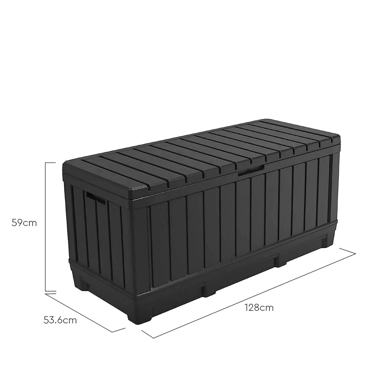 Keter Kentwood Outdoor Garden Storage Box 350L - Graphite 9 Keter Kentwood Outdoor Garden Storage Box 350L - Graphite - Image 7