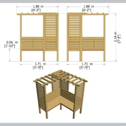 Shire Clematis Arbour - 6x6ft 9 Shire Clematis Arbour - 6x6ft -Elise Bloom 12887182 8334849862268618