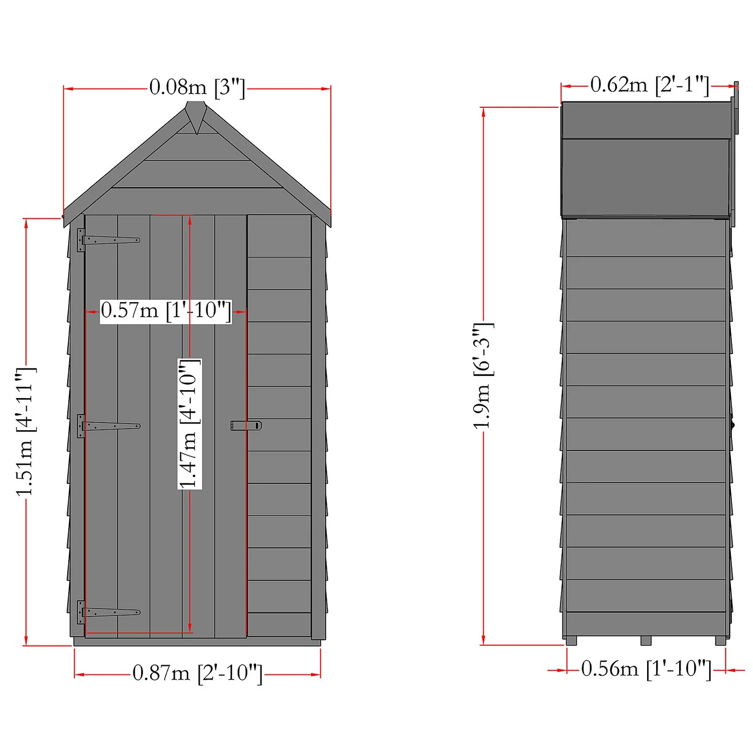 Shire Tool Store Overlap - 3x2ft 8 Shire Tool Store Overlap - 3x2ft - Image 6