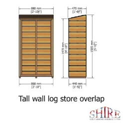 Shire Tall Wall Log Store - 3x1.5ft 16 Shire Tall Wall Log Store - 3x1.5ft -Elise Bloom 12887202 2044851593436426