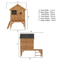 Mercia 4 X 7ft Snug Wooden Playhouse With Tower 18 Mercia 4 X 7ft Snug Wooden Playhouse With Tower -Elise Bloom 12888281 1345027835906183
