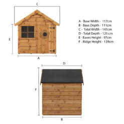Mercia 4 X 4ft Snug Wooden Playhouse - Installation Included 18 Mercia 4 X 4ft Snug Wooden Playhouse - Installation Included -Elise Bloom 12888284 1505027553301392