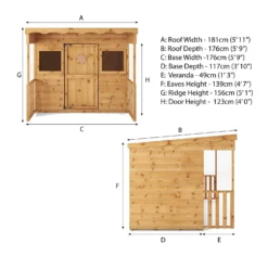 Mercia 5'9ft X 5'8ft Pent Style Wooden Playhouse - Installation Included -Elise Bloom 12888290 7365019819136464
