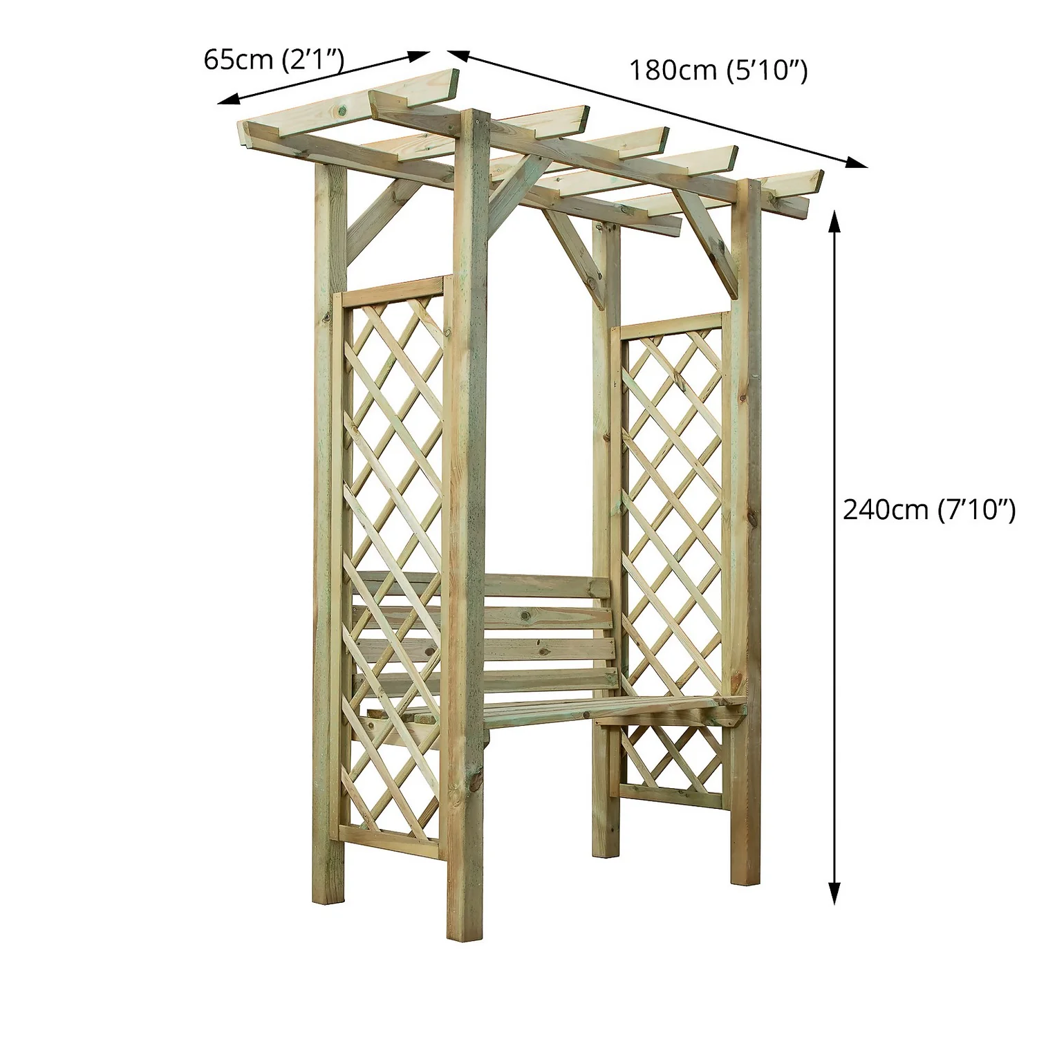 Mercia Pergola Seated Arbour 8 Mercia Pergola Seated Arbour - Image 6