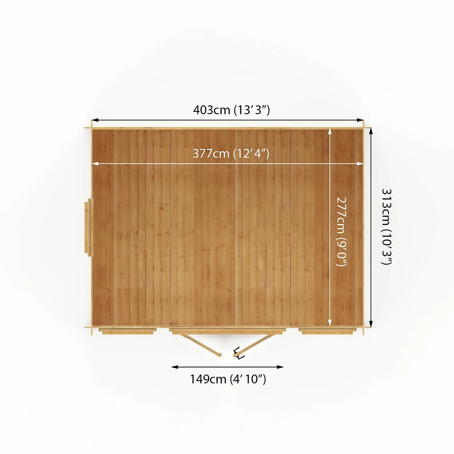 Mercia 4 X 3m 19mm Reverse Log Cabin 12 Mercia 4 X 3m 19mm Reverse Log Cabin - Image 10