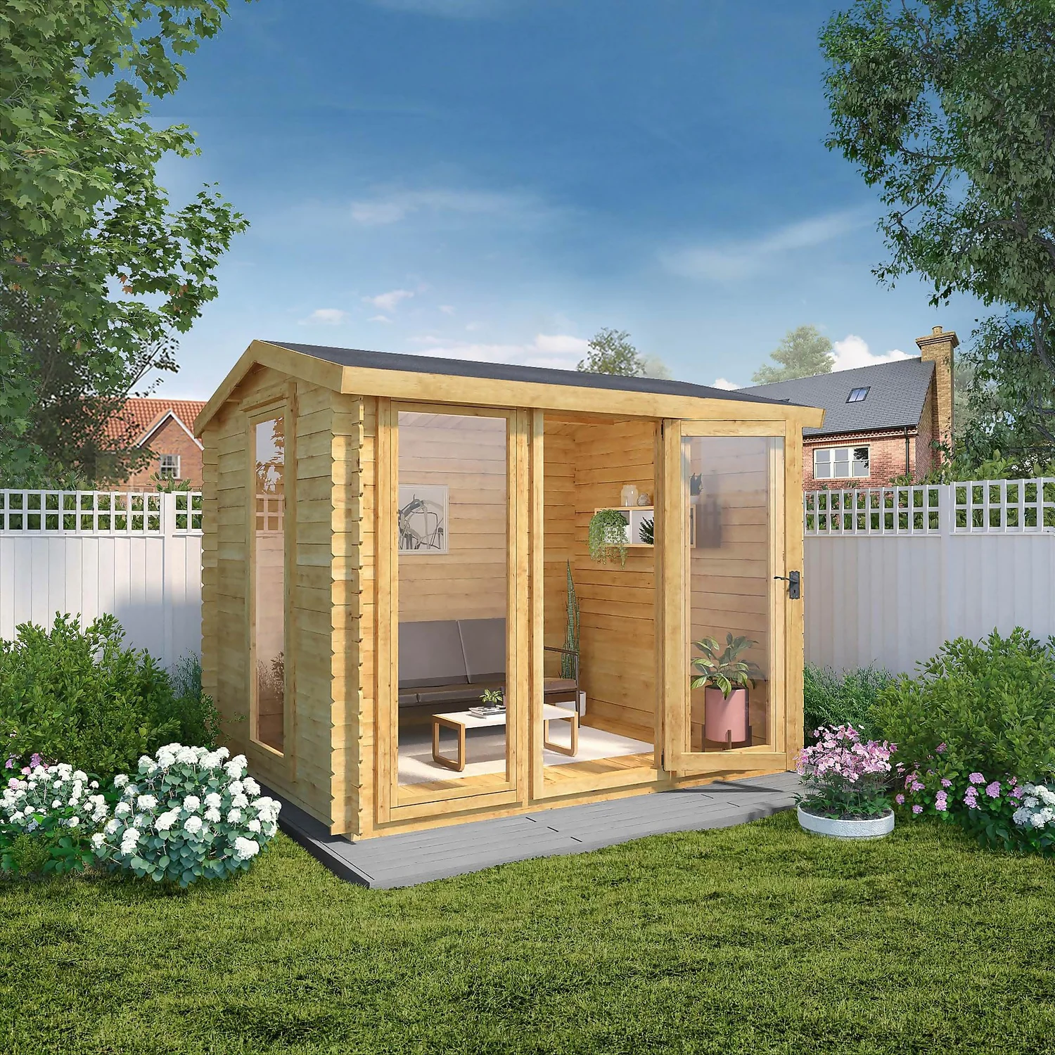 Mercia 3 X 2.5m 19mm Log Cabin (Installed) 4 Mercia 3 X 2.5m 19mm Log Cabin (Installed) - Image 2