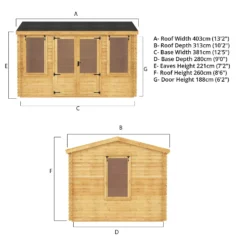 Mercia 4 X 3m 19mm Reverse Log Cabin (Installed) 20 Mercia 4 X 3m 19mm Reverse Log Cabin (Installed) -Elise Bloom 12888474 8945023719233370