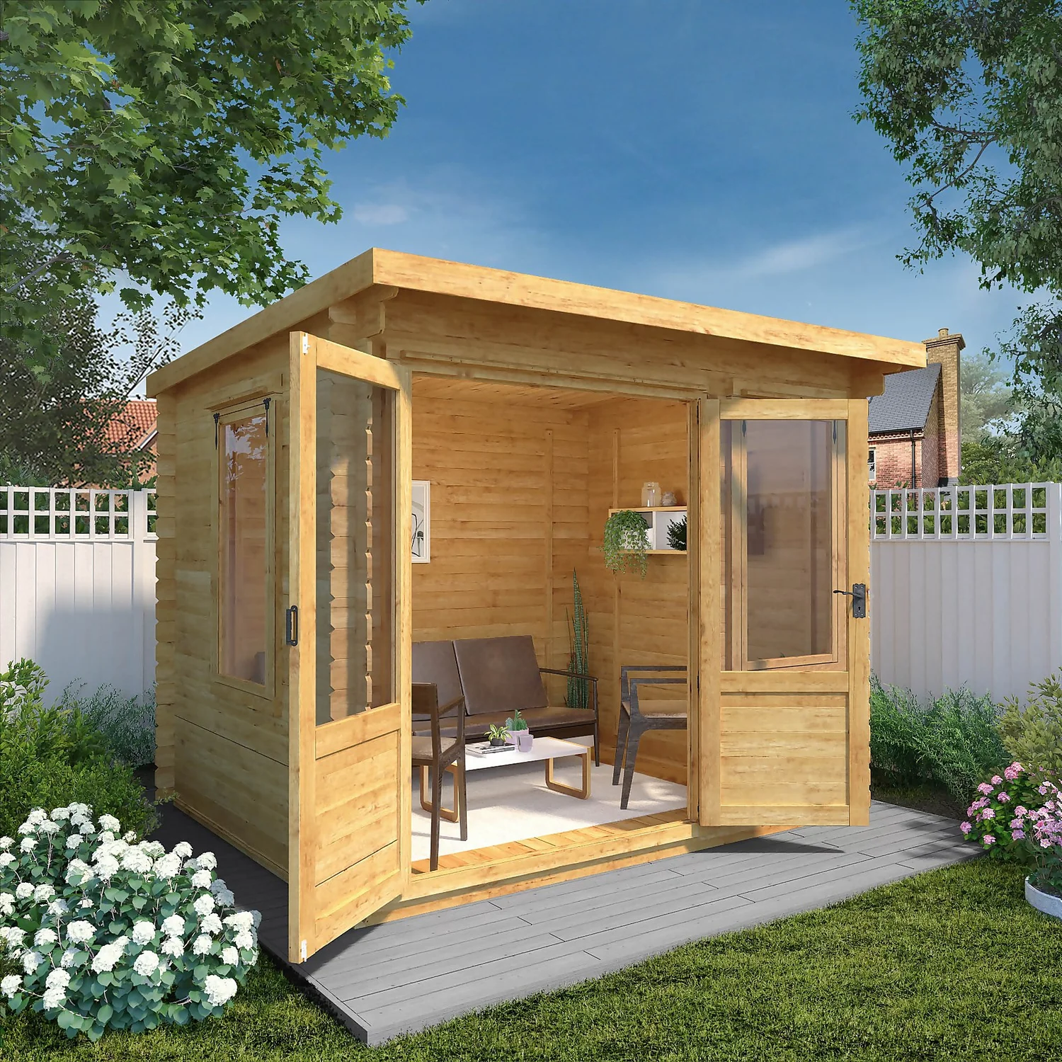 Mercia 3 X 2.4m 19mm Log Cabin 4 Mercia 3 X 2.4m 19mm Log Cabin - Image 2