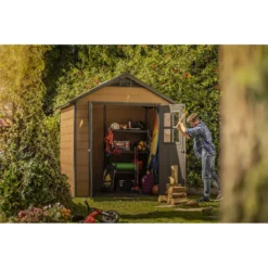 Keter Newton 7.5 X 7ft Outdoor Plastic Garden Storage Shed - Brown 21 Keter Newton 7.5 X 7ft Outdoor Plastic Garden Storage Shed - Brown -Elise Bloom 12909854 1174845876264387