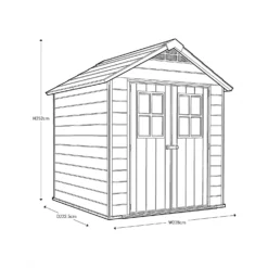 Keter Newton 7.5 X 7ft Outdoor Plastic Garden Storage Shed - Brown 14 Keter Newton 7.5 X 7ft Outdoor Plastic Garden Storage Shed - Brown -Elise Bloom 12909854 1554845876068481
