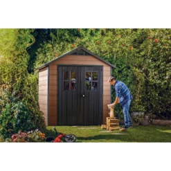 Keter Newton 7.5 X 7ft Outdoor Plastic Garden Storage Shed - Brown 20 Keter Newton 7.5 X 7ft Outdoor Plastic Garden Storage Shed - Brown -Elise Bloom 12909854 8124845876235410