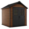 Keter Newton 7.5 X 7ft Outdoor Plastic Garden Storage Shed - Brown 1 Keter Newton 7.5 X 7ft Outdoor Plastic Garden Storage Shed - Brown -Elise Bloom 12909854 8904899305412243