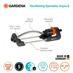 GARDENA Oscillating Sprinkler Aqua S 10 GARDENA Oscillating Sprinkler Aqua S -Elise Bloom 13043399 1354907564242398